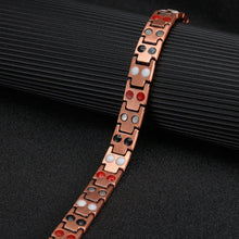 Load image into Gallery viewer, Ladies Slim Width Copper 4in1 Magnetic Bracelet