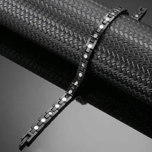 Load image into Gallery viewer, Affinity Black Stainless Steel Magnetic Bracelet - Gauss Therapy
