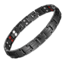 Load image into Gallery viewer, Ladies Black 4in1 Titanium Magnetic Bracelet - Gauss Therapy