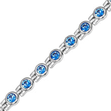 Load image into Gallery viewer, Ladies Laguna Blue Crystal Magnetic 4in1 Bracelet