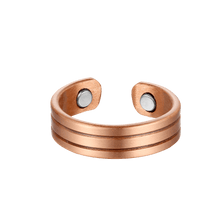 Load image into Gallery viewer, Set of Two - Triple Band Copper Magnetic Rings - Gauss Therapy