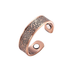 Load image into Gallery viewer, Set of Two - Pure Copper Intricate Magnetic Rings - Gauss Therapy