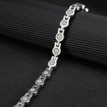 Load image into Gallery viewer, Ladies Laguna Blue Crystal Magnetic Bracelet - Gauss Therapy