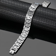 Load image into Gallery viewer, Silver Gold Titanium Strong Magnetic Bracelet - Gauss Therapy