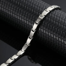 Load image into Gallery viewer, Trinity Silver Stainless Steel Magnetic Bracelet - Gauss Therapy