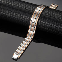 Load image into Gallery viewer, Silver Rose Gold 4in1 Titanium Magnetic Bracelet - Gauss Therapy