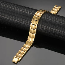 Load image into Gallery viewer, Gold Titanium Power Magnetic Therapy Bracelet - Gauss Therapy