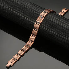 Load image into Gallery viewer, Womens Feathered Copper Magnetic Bracelet - Gauss Therapy