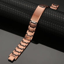 Load image into Gallery viewer, Heavy ID Copper Link Pure Magnetic Bracelet - Gauss Therapy