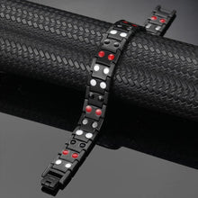 Load image into Gallery viewer, Black Gold 4in1 Titanium Magnetic Therapy Bracelet - Gauss Therapy