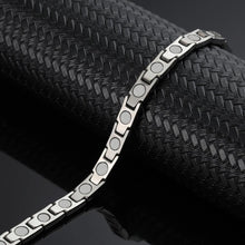 Load image into Gallery viewer, Trinity Silver Stainless Steel Magnetic Bracelet - Gauss Therapy