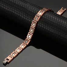 Load image into Gallery viewer, Womens Feathered Copper Magnetic Bracelet - Gauss Therapy