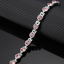Load image into Gallery viewer, Ladies Laguna Pink Crystal Magnetic Bracelet - Gauss Therapy