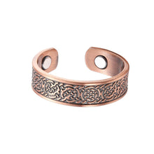 Load image into Gallery viewer, Set of Two - Pure Copper Intricate Magnetic Rings - Gauss Therapy
