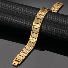 Load image into Gallery viewer, Gold Titanium Power Magnetic Therapy Bracelet - Gauss Therapy