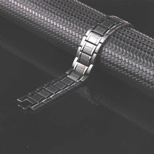 Load image into Gallery viewer, Black Triple Row 4in1 Titanium Magnetic Bracelet - Gauss Therapy