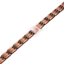Load image into Gallery viewer, Womens Feathered Copper Magnetic Bracelet - Gauss Therapy