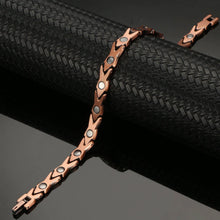 Load image into Gallery viewer, Ladies Copper Link Full Magnetic Bracelet - Gauss Therapy