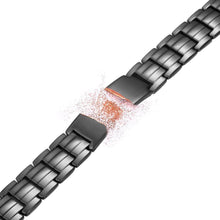 Load image into Gallery viewer, Heavy ID Black Copper Link Magnetic Bracelet - Gauss Therapy