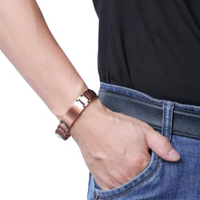 Load image into Gallery viewer, Heavy ID Copper Link Pure Magnetic Bracelet - Gauss Therapy