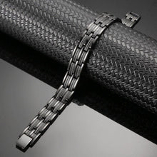 Load image into Gallery viewer, Black Titanium Magnetic Bracelet - Gauss Therapy