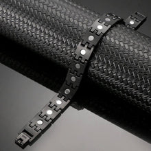 Load image into Gallery viewer, Black & Gold Titanium Magnetic Bracelet - Gauss Therapy