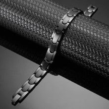Load image into Gallery viewer, Synergy Black Stainless Steel Magnetic Bracelet - Gauss Therapy