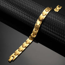 Load image into Gallery viewer, Synergy Gold Stainless Steel Magnetic Bracelet - Gauss Therapy