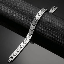 Load image into Gallery viewer, Synergy Silver Gold Steel Magnetic Bracelet - Gauss Therapy