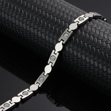Load image into Gallery viewer, Trinity Silver Stainless Steel Magnetic Bracelet - Gauss Therapy