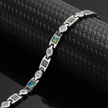 Load image into Gallery viewer, Trinity Silver Stainless Steel Magnetic Bracelet - Gauss Therapy