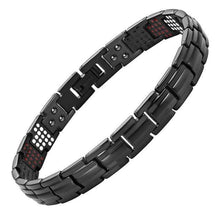 Load image into Gallery viewer, Ladies Black Titanium Magnetic Bracelet - Gauss Therapy