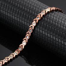 Load image into Gallery viewer, Ladies Swirl Design Fully Magnetic Bracelet - Gauss Therapy