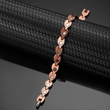 Load image into Gallery viewer, Womens Charming Copper Magnetic Bracelet - Gauss Therapy