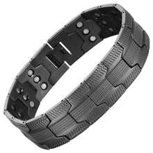 Load image into Gallery viewer, Ultra Strong Triple Row Black Copper Magnetic Bracelet - Gauss Therapy