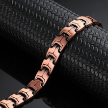 Load image into Gallery viewer, Red Copper Link Fully Magnetic Bracelet - Gauss Therapy