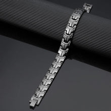 Load image into Gallery viewer, Black Copper Link Unisex Magnetic Bracelet - Gauss Therapy