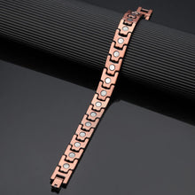 Load image into Gallery viewer, Black Copper Link Unisex Magnetic Bracelet - Gauss Therapy