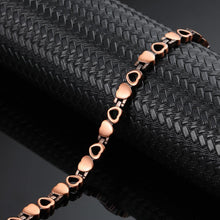 Load image into Gallery viewer, Dainty Love Heart Copper Magnetic Bracelet - Gauss Therapy