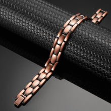 Load image into Gallery viewer, Brickwork Style Copper Link Magnetic Bracelet - Gauss Therapy