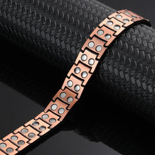 Load image into Gallery viewer, Black Pure Copper Fully Magnetic Bracelet - Gauss Therapy