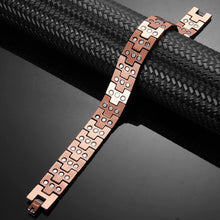 Load image into Gallery viewer, Triple Row Heavy Copper Magnetic Bracelet - Gauss Therapy