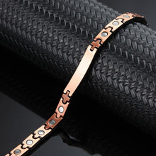 Load image into Gallery viewer, Ladies Crystal Copper Magnetic Bracelet - Gauss Therapy