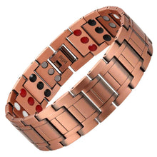Load image into Gallery viewer, Powerful Triple Row Copper 4in1 Magnetic Bracelet - Gauss Therapy