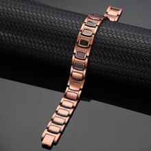 Load image into Gallery viewer, Mens Divine Copper Link Fully Magnetic Bracelet - Gauss Therapy