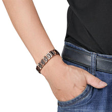 Load image into Gallery viewer, Mens Divine Copper Link Fully Magnetic Bracelet - Gauss Therapy