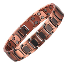 Load image into Gallery viewer, Mens Divine Copper Link Fully Magnetic Bracelet - Gauss Therapy