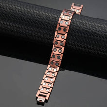 Load image into Gallery viewer, Gentlemens Copper Cross Link Magnetic Bracelet - Gauss Therapy
