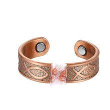 Load image into Gallery viewer, Set of Two - Greek Ikhthus Copper Magnetic Rings - GaussTherapy