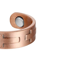 Load image into Gallery viewer, Set of Two - Cross Design Copper Magnetic Rings - GaussTherapy